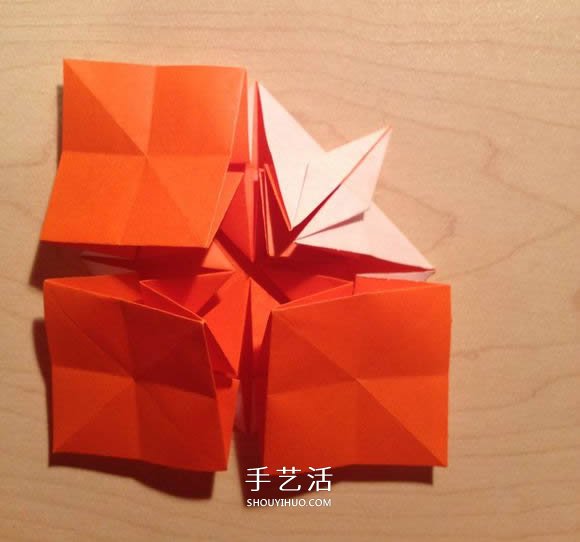 立體組合刺球的折法 帶刺花球的折紙圖解 -  rpnrmr.com