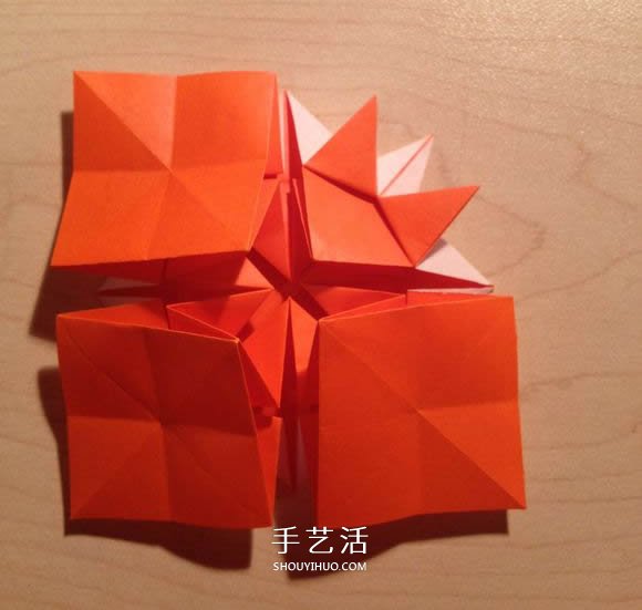 立體組合刺球的折法 帶刺花球的折紙圖解 -  rpnrmr.com