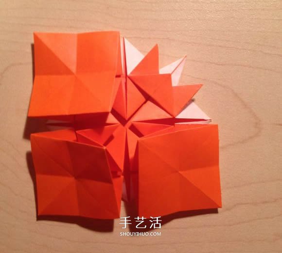立體組合刺球的折法 帶刺花球的折紙圖解 -  rpnrmr.com