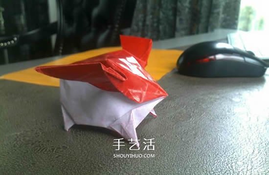 可愛的數(shù)碼寶貝巴達獸的折紙方法圖解教程 -  rpnrmr.com