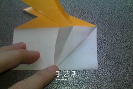 可愛的數(shù)碼寶貝巴達獸的折紙方法圖解教程 -  rpnrmr.com