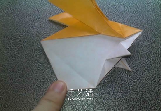 可愛的數(shù)碼寶貝巴達獸的折紙方法圖解教程 -  rpnrmr.com