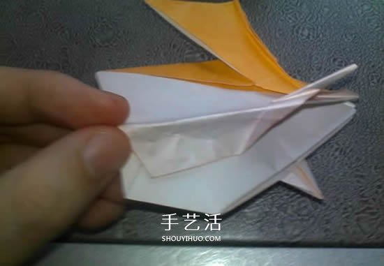 可愛的數(shù)碼寶貝巴達獸的折紙方法圖解教程 -  rpnrmr.com