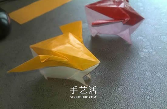 可愛的數(shù)碼寶貝巴達獸的折紙方法圖解教程 -  rpnrmr.com