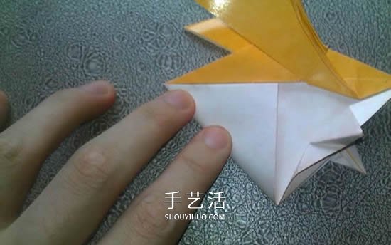 可愛的數(shù)碼寶貝巴達獸的折紙方法圖解教程 -  rpnrmr.com