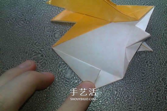 可愛的數(shù)碼寶貝巴達獸的折紙方法圖解教程 -  rpnrmr.com