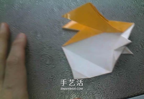 可愛的數(shù)碼寶貝巴達獸的折紙方法圖解教程 -  rpnrmr.com
