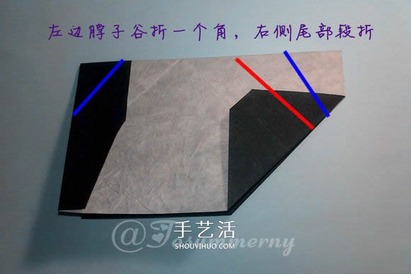 國寶大熊貓的折法圖解 兩張紙折紙熊貓步驟圖 -  rpnrmr.com