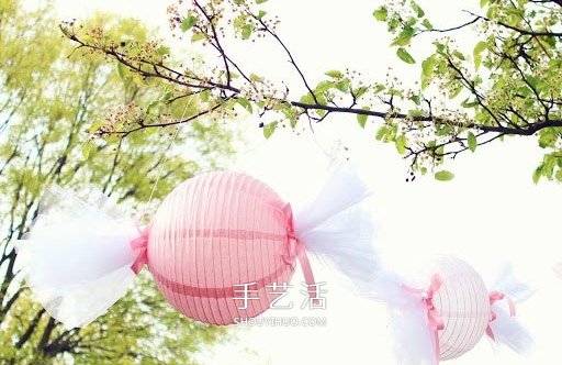 兒童創(chuàng)意紙燈籠DIY 可愛糖果燈籠的做法圖解 -  rpnrmr.com
