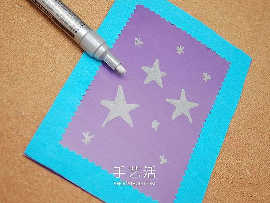 自制教師節(jié)賀卡：好看星星賀卡的做法圖解 -  rpnrmr.com