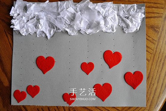 教師節(jié)創(chuàng)意賀卡：漂亮愛心雨賀卡手工制作 -  rpnrmr.com