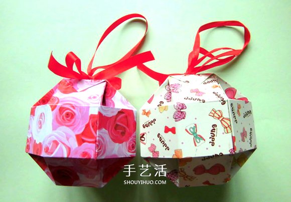 八面玲瓏?yán)C球禮盒折法 折紙繡球禮品盒的方法 -  rpnrmr.com