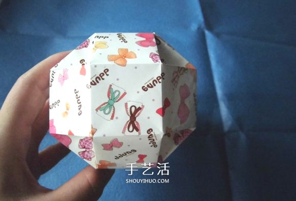 八面玲瓏?yán)C球禮盒折法 折紙繡球禮品盒的方法 -  rpnrmr.com