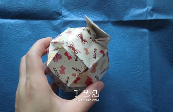 八面玲瓏?yán)C球禮盒折法 折紙繡球禮品盒的方法 -  rpnrmr.com