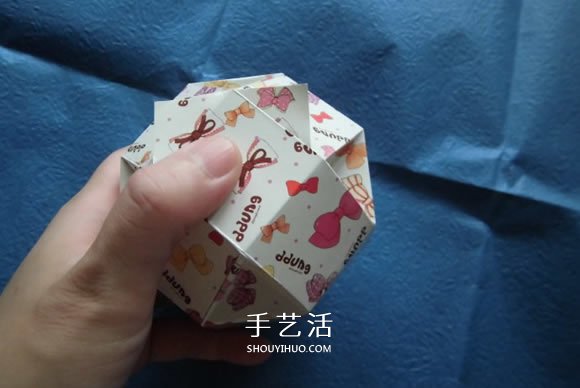 八面玲瓏?yán)C球禮盒折法 折紙繡球禮品盒的方法 -  rpnrmr.com
