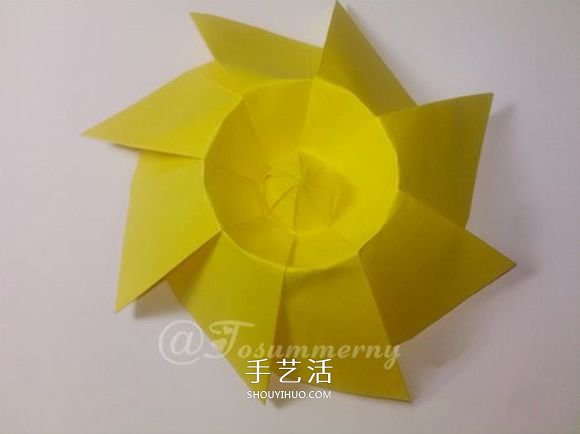 冬日里的暖陽！手工折紙立體太陽的折法圖解 -  rpnrmr.com