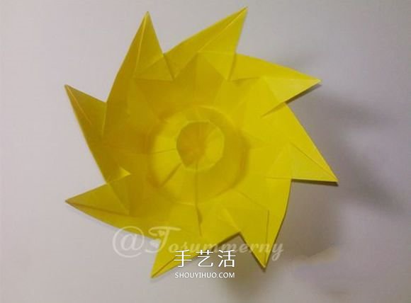 冬日里的暖陽！手工折紙立體太陽的折法圖解 -  rpnrmr.com