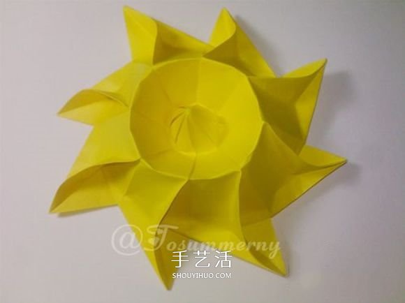 冬日里的暖陽！手工折紙立體太陽的折法圖解 -  rpnrmr.com