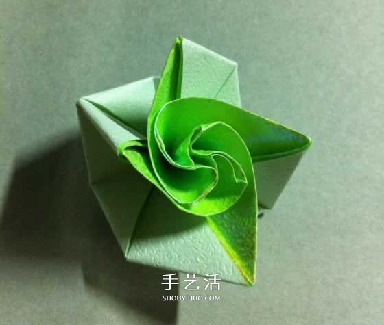 微型月季花的折紙教程 漂亮鉆石玫瑰怎么折圖解 -  rpnrmr.com