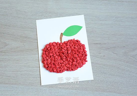 紅紅蘋果送老師 漂亮手工教師節(jié)賀卡制作方法 -  rpnrmr.com