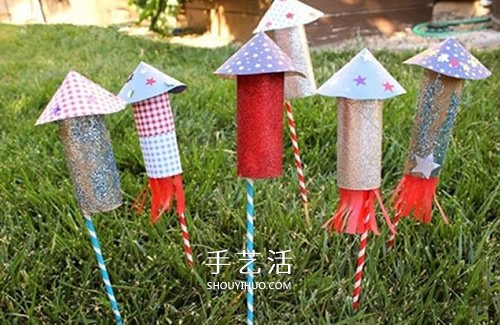 幼兒園爆竹手工做法 卷紙筒做火箭爆竹玩具 -  rpnrmr.com