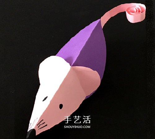 彩色卡紙做小老鼠教程 簡單立體老鼠制作圖片 -  rpnrmr.com