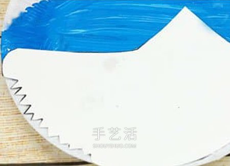 紙餐盤廢物利用 嘴巴可以動的鯊魚玩具小制作 -  rpnrmr.com
