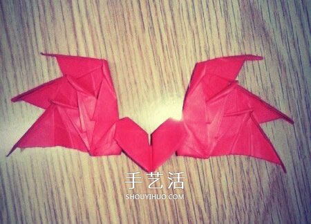 六翼熾天使之心折法 折紙帶六翼翅膀愛心圖解 -  rpnrmr.com