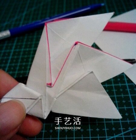 六翼熾天使之心折法 折紙帶六翼翅膀愛心圖解 -  rpnrmr.com