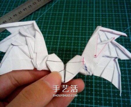 六翼熾天使之心折法 折紙帶六翼翅膀愛心圖解 -  rpnrmr.com