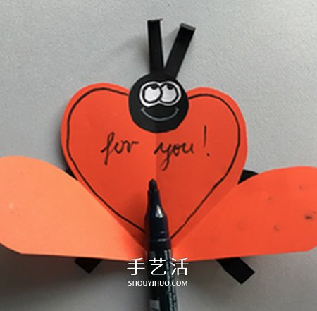 祝福幸運(yùn)！七星瓢蟲(chóng)情人節(jié)愛(ài)心卡片的做法 -  rpnrmr.com