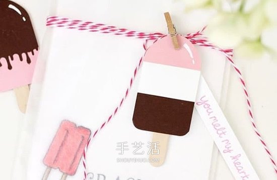 甜蜜的雪糕！用卡紙制作可愛情人節(jié)禮物裝飾 -  rpnrmr.com