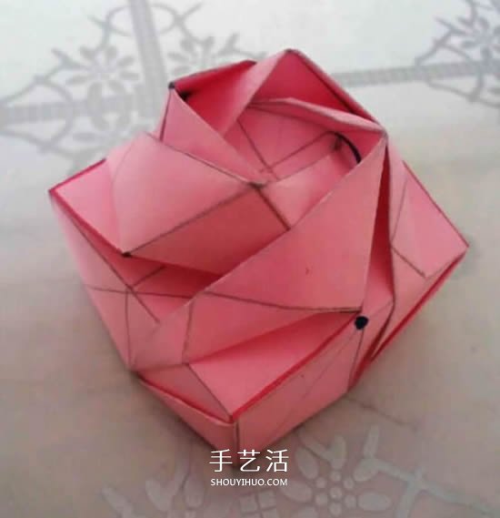 情人節(jié)禮品盒折紙圖解 好看韓式玫瑰禮盒的折法 -  rpnrmr.com