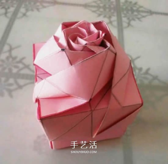 情人節(jié)禮品盒折紙圖解 好看韓式玫瑰禮盒的折法 -  rpnrmr.com