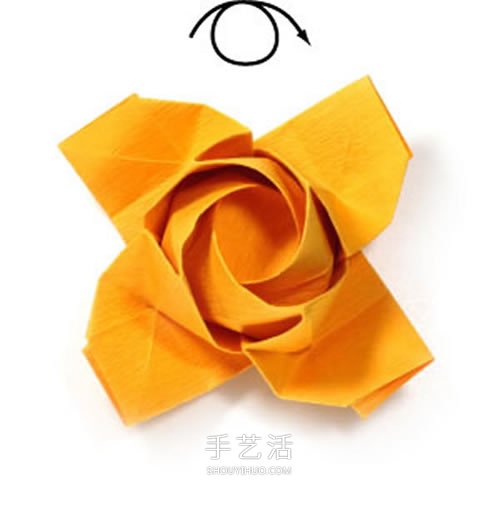 在川崎玫瑰上進(jìn)行改造 美麗紙玫瑰花手工折法 -  rpnrmr.com