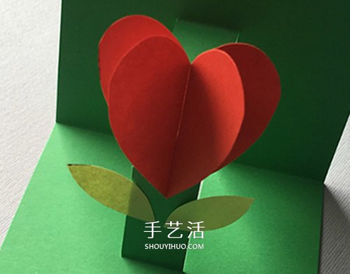 情人節(jié)立體花朵賀卡DIY 自制母親節(jié)愛心花賀卡 -  rpnrmr.com