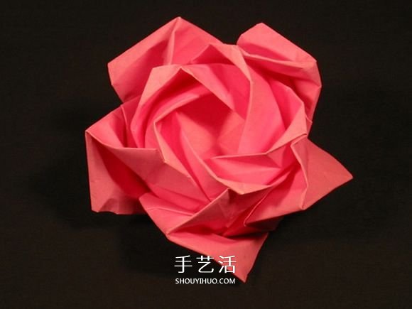 詳細玫瑰花的折紙教程 簡單五瓣玫瑰花的折法 -  rpnrmr.com