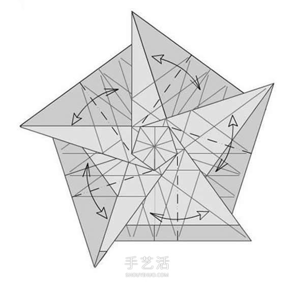 詳細玫瑰花的折紙教程 簡單五瓣玫瑰花的折法 -  rpnrmr.com