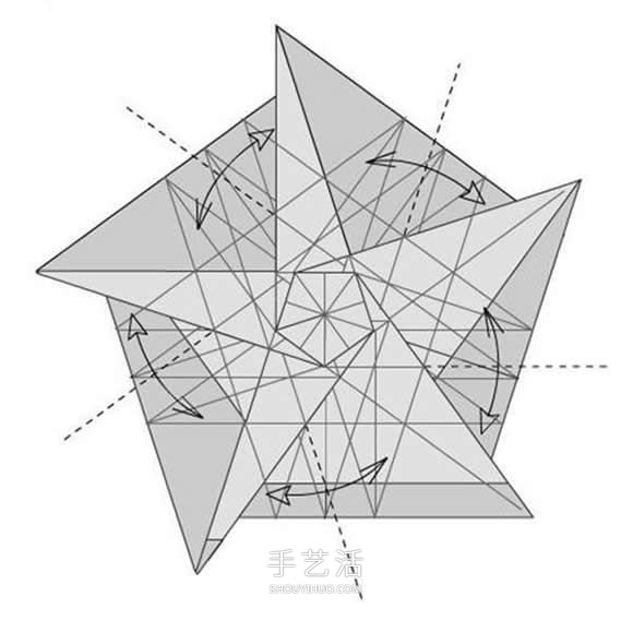 詳細玫瑰花的折紙教程 簡單五瓣玫瑰花的折法 -  rpnrmr.com