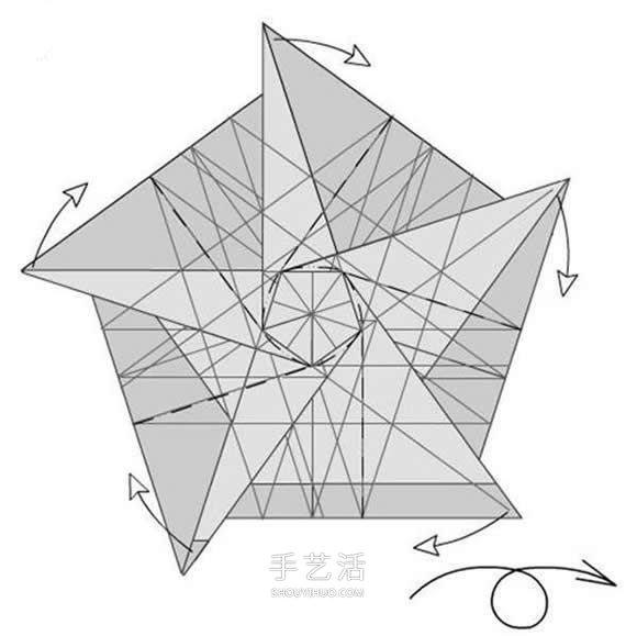 詳細玫瑰花的折紙教程 簡單五瓣玫瑰花的折法 -  rpnrmr.com