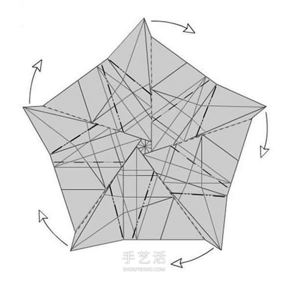 詳細玫瑰花的折紙教程 簡單五瓣玫瑰花的折法 -  rpnrmr.com