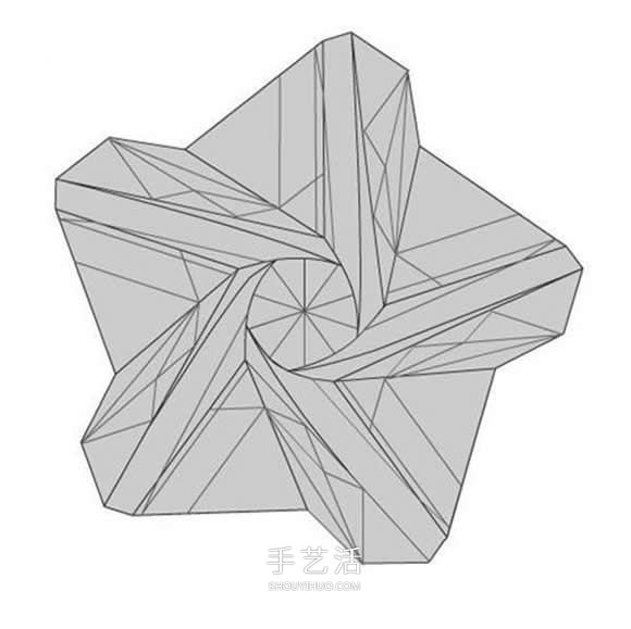 詳細玫瑰花的折紙教程 簡單五瓣玫瑰花的折法 -  rpnrmr.com