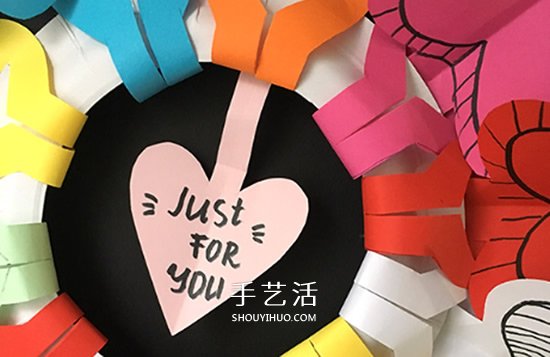 紙餐盤手工小制作 DIY漂亮的生日愛心花環(huán)掛飾 -  rpnrmr.com