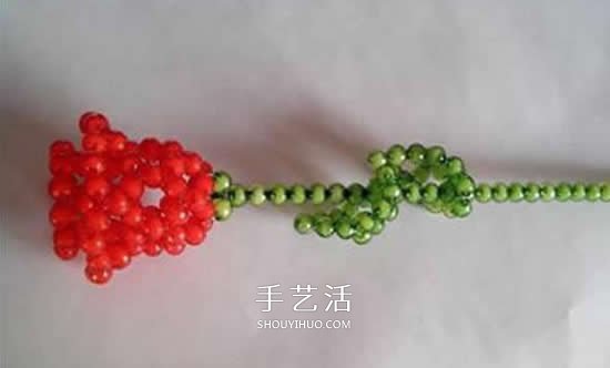 情人節(jié)串珠玫瑰花DIY 用串珠做紅玫瑰的方法 -  rpnrmr.com