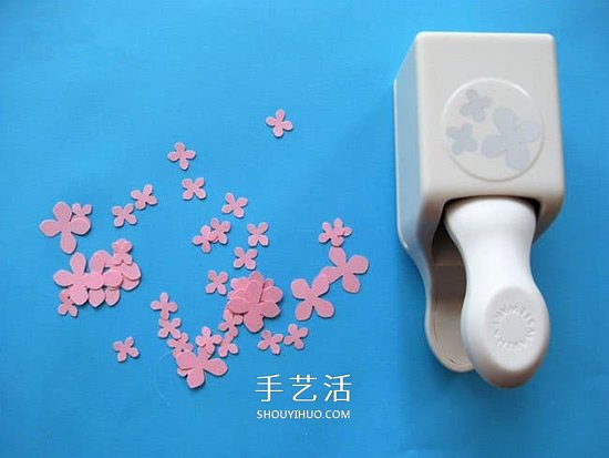 幼兒手工貼畫教程：卡紙和膠帶貼美麗的櫻花樹(shù) -  rpnrmr.com