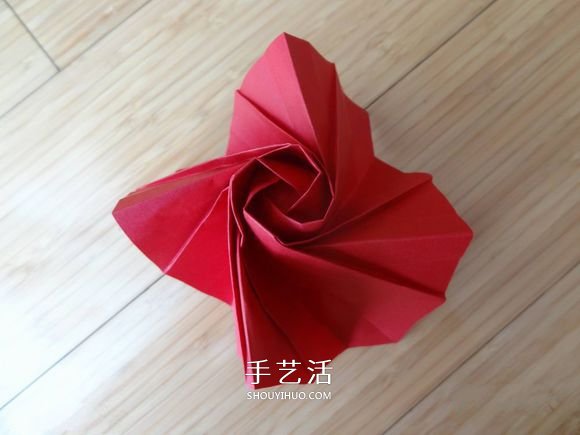 代表美麗和愛情！手工折紙卷心玫瑰步驟圖解 -  rpnrmr.com