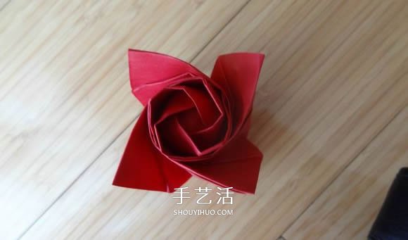 代表美麗和愛情！手工折紙卷心玫瑰步驟圖解 -  rpnrmr.com