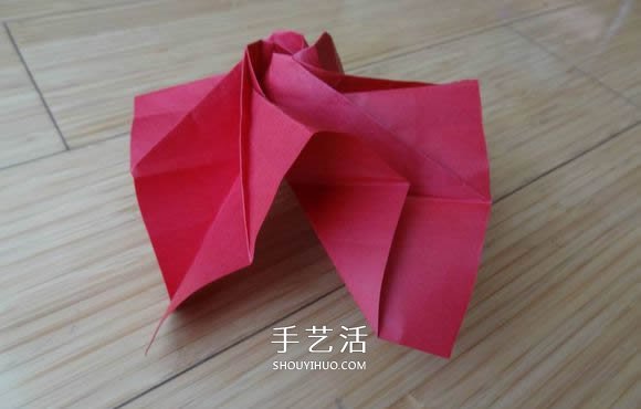 代表美麗和愛情！手工折紙卷心玫瑰步驟圖解 -  rpnrmr.com
