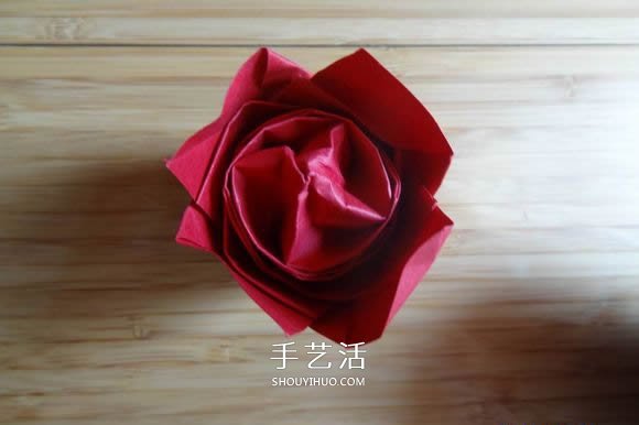 代表美麗和愛情！手工折紙卷心玫瑰步驟圖解 -  rpnrmr.com