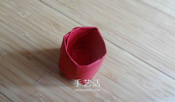 代表美麗和愛情！手工折紙卷心玫瑰步驟圖解 -  rpnrmr.com